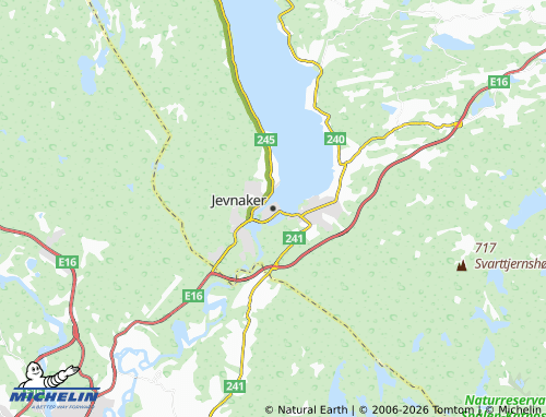 Carte MICHELIN Jevnaker - ViaMichelin