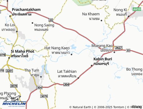 MICHELIN Hat Nang Kaeo map - ViaMichelin