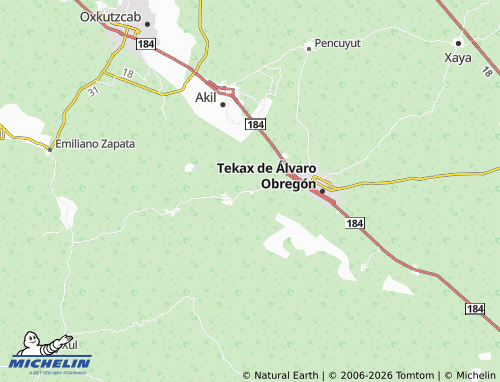 Mapa MICHELIN Canek - ViaMichelin