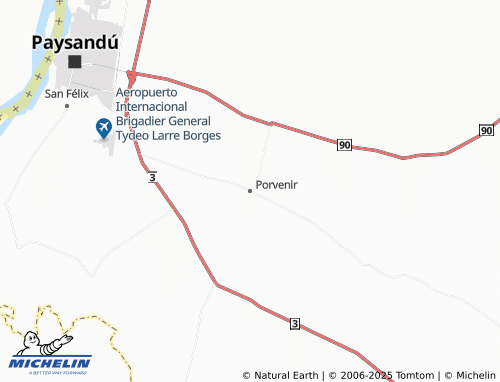 MICHELIN Porvenir map - ViaMichelin