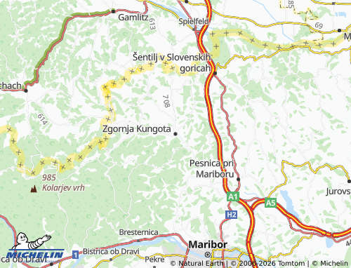 MICHELIN Zgornja Kungota map - ViaMichelin