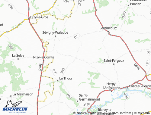 Carte MICHELIN Banogne-Recouvrance - ViaMichelin