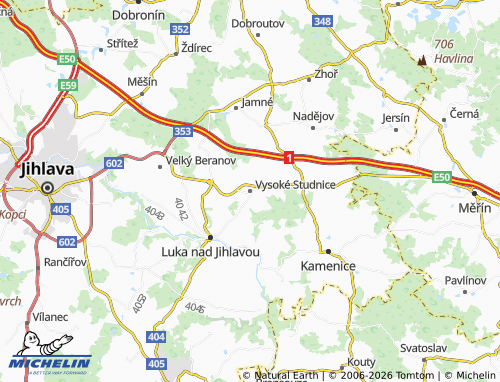 Mappa MICHELIN Vysoké Studnice - ViaMichelin