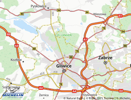 MICHELIN Obrońców Pokoju map - ViaMichelin