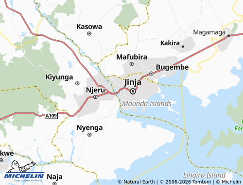 MICHELIN Masese Walukuba map - ViaMichelin