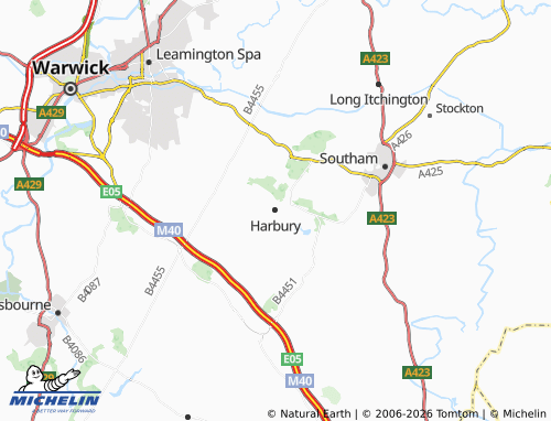 Carte MICHELIN Harbury - ViaMichelin