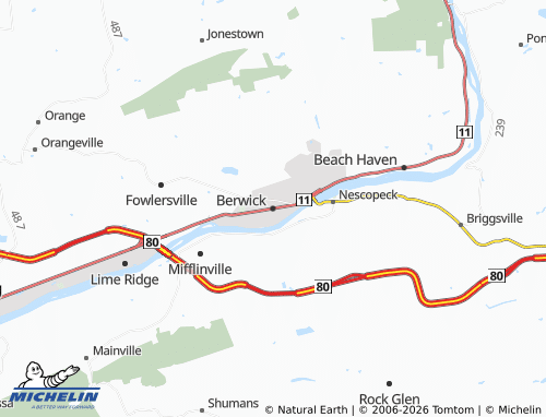 Mappa MICHELIN Berwick - ViaMichelin