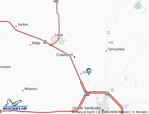Carte MICHELIN Crawford - ViaMichelin