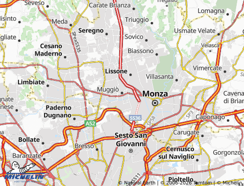 MICHELIN Muggiò map - ViaMichelin
