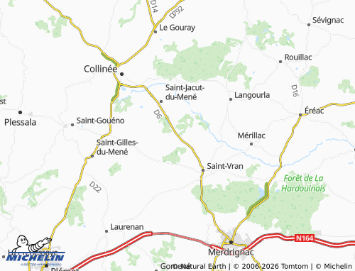 MICHELIN Le Bodeuc map - ViaMichelin