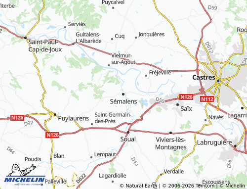 MICHELIN Sémalens map - ViaMichelin