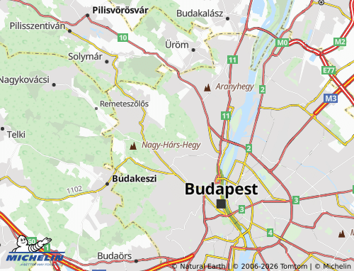 MICHELIN Szépvölgy map - ViaMichelin