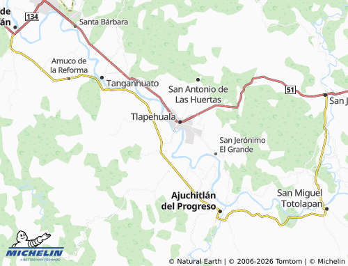 MICHELIN-Landkarte Cantón de Guerrero Centro - ViaMichelin