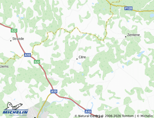 Mapa MICHELIN Cēres pagasts - ViaMichelin