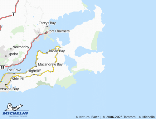 MICHELIN Cape Saunders map - ViaMichelin