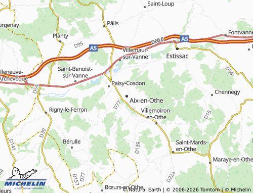 MICHELIN Aix-en-Othe map - ViaMichelin