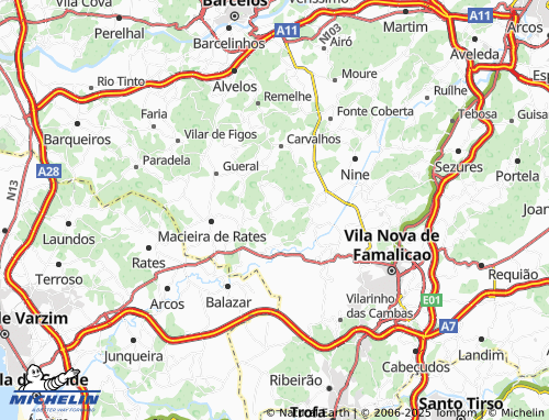 MICHELIN Grimancelos map - ViaMichelin