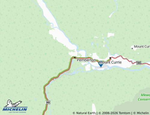 Kaart MICHELIN Pemberton - ViaMichelin