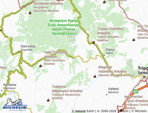 MICHELIN Chrysovitsi map - ViaMichelin