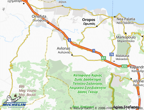 Mapa MICHELIN Avlonas - ViaMichelin