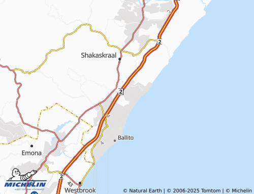 MICHELIN Salt Rock SP 2 map - ViaMichelin