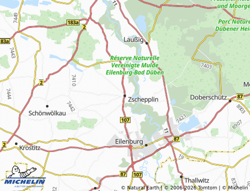 MICHELIN-Landkarte Zschepplin - ViaMichelin