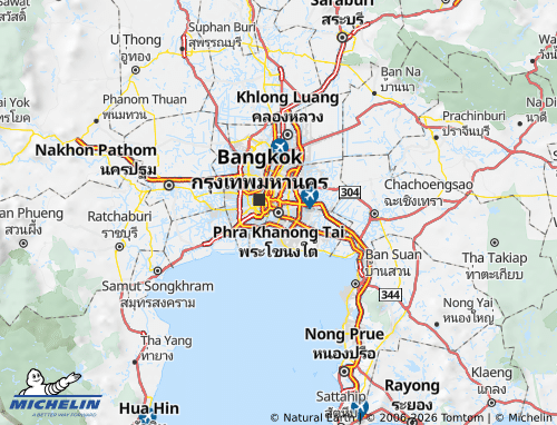 Mapa MICHELIN Phra Khanong - ViaMichelin