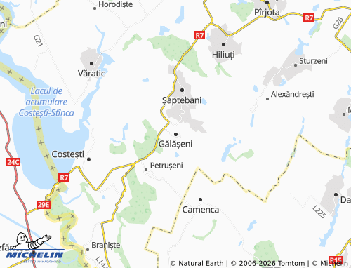 MICHELIN Gălășeni map - ViaMichelin