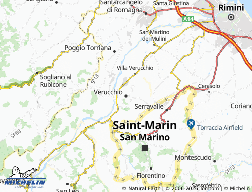 Mappa MICHELIN Verucchio - ViaMichelin
