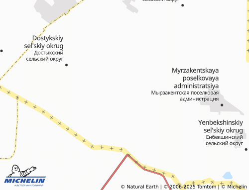 MICHELIN Zholdabaya Nurlybayeva sel'skiy okrug map - ViaMichelin