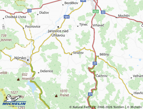 Mappa MICHELIN Strážov - ViaMichelin