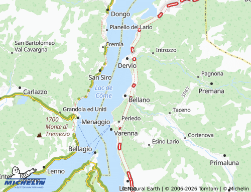 MICHELIN Bellano map - ViaMichelin