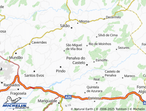 Mapa MICHELIN Arvoredo - ViaMichelin
