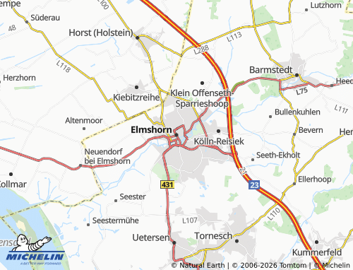 MICHELIN Elmshorn map - ViaMichelin