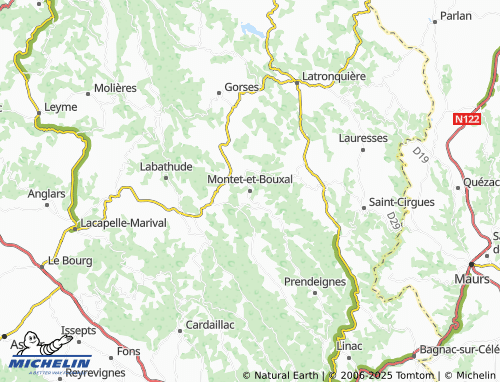MICHELIN Montet-et-Bouxal map - ViaMichelin