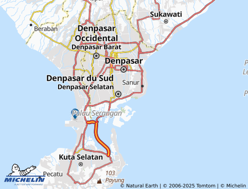 MICHELIN Sidakarya map - ViaMichelin