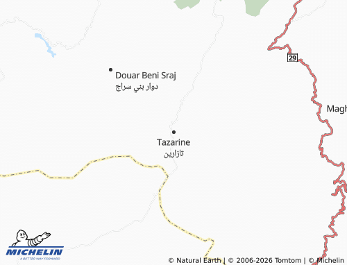 MICHELIN Tazareen map - ViaMichelin