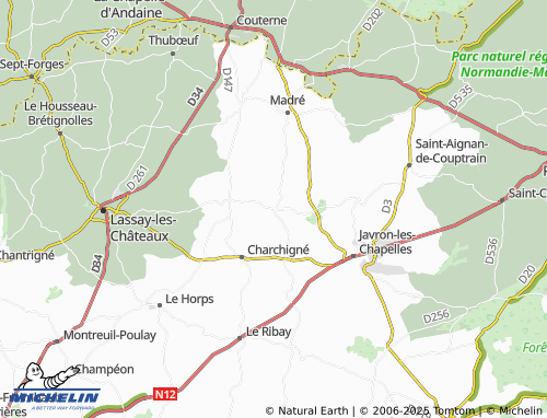 Mapa MICHELIN Chevaigné-du-Maine - ViaMichelin
