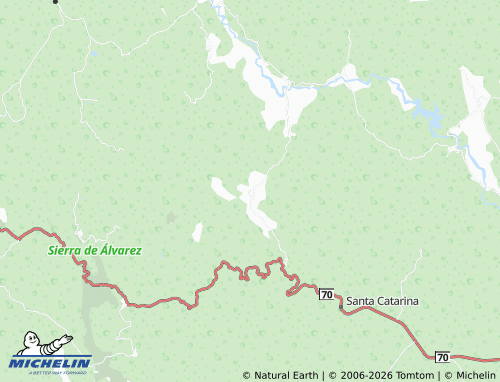 MICHELIN-Landkarte Agua Zarca - ViaMichelin