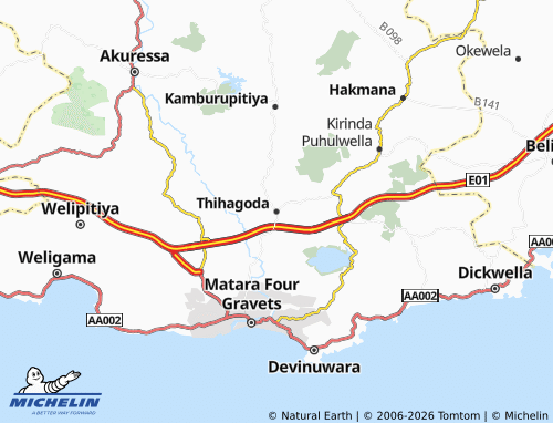 Mapa MICHELIN Thihagoda - ViaMichelin