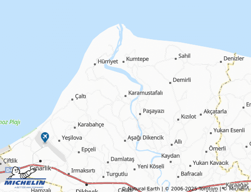MICHELIN Karamustafalı map - ViaMichelin