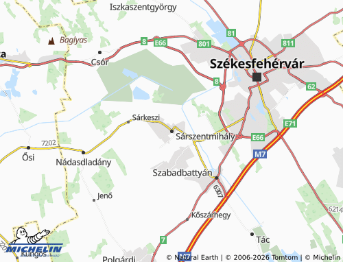 Mapa MICHELIN Sárszentmihály - ViaMichelin