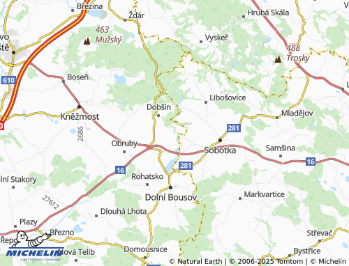 MICHELIN Střehom map - ViaMichelin
