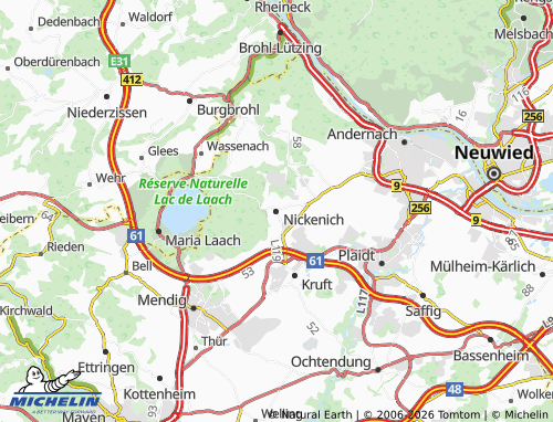 MICHELIN Nickenich map - ViaMichelin