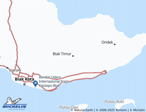 MICHELIN Biak Timur map - ViaMichelin