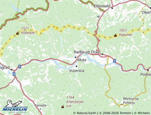 Mapa MICHELIN Muta - ViaMichelin