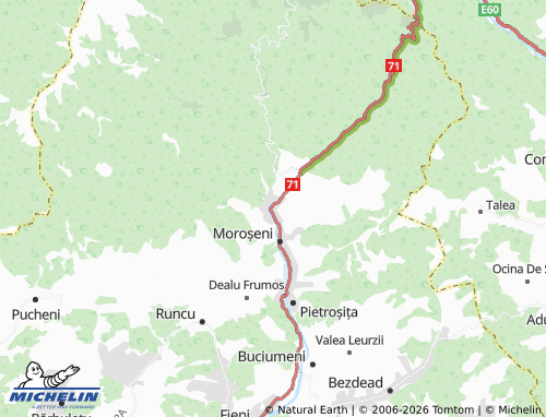 MICHELIN Pucheni map - ViaMichelin