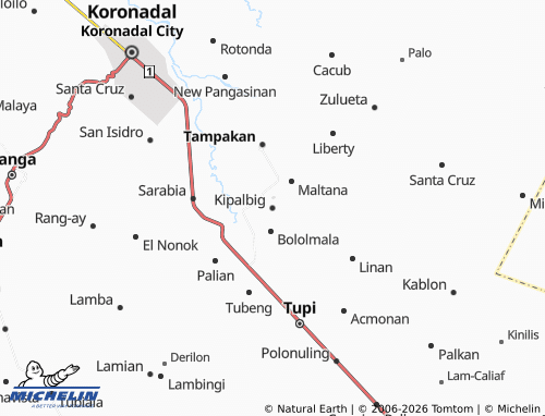 MICHELIN Kipalbig map - ViaMichelin