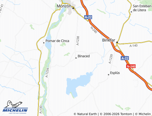 Kaart MICHELIN Binaced - ViaMichelin