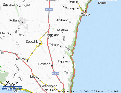 MICHELIN Tricase map - ViaMichelin